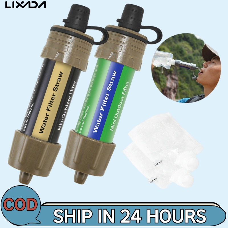 [LIXADA Mall] เครื่องกรองน้ํากลางแจ้งฟางระบบกรองน้ําเครื่องกรองน้ําสําหรับการเตรียมฉุกเฉิน Camping Traveling Backpacking