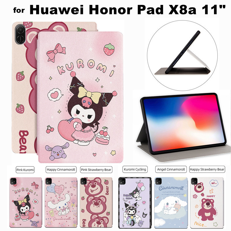for Huawei Honor Pad X8a 11 Inch 2024 NDL-W09 Ultra Slim Kids Cute Cartoon Leather Stand Cover Shockproof Flip Case