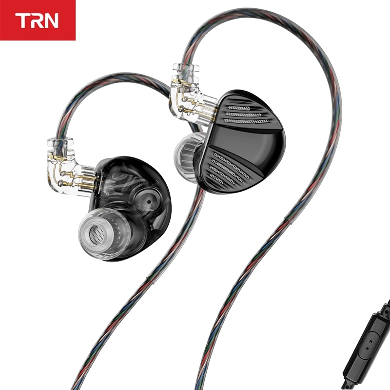 Trn V10 PRO 2DD + 2BA Hybrid In Ear หูฟัง DJ HIFI Monito วิ่งกีฬาหูฟังชุดหูฟัง Earplug 2PIN ที่ถอดออกได้สาย