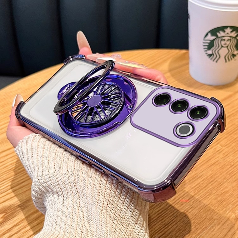 FOR เคส Case สำหรับ VIVO V27 5g VIVO V27E VIVO V27 Pro VIVO Y100 2023 5g โทรศัพท์ปลอก softcase ซิลิโคนกันกระแทกปกการออกแบบใหม่ที่ชัดเจนกับผู้ถือสร้างสรรค์ Gyroscope สุนทรียศาสตร์ SJTLZJ01