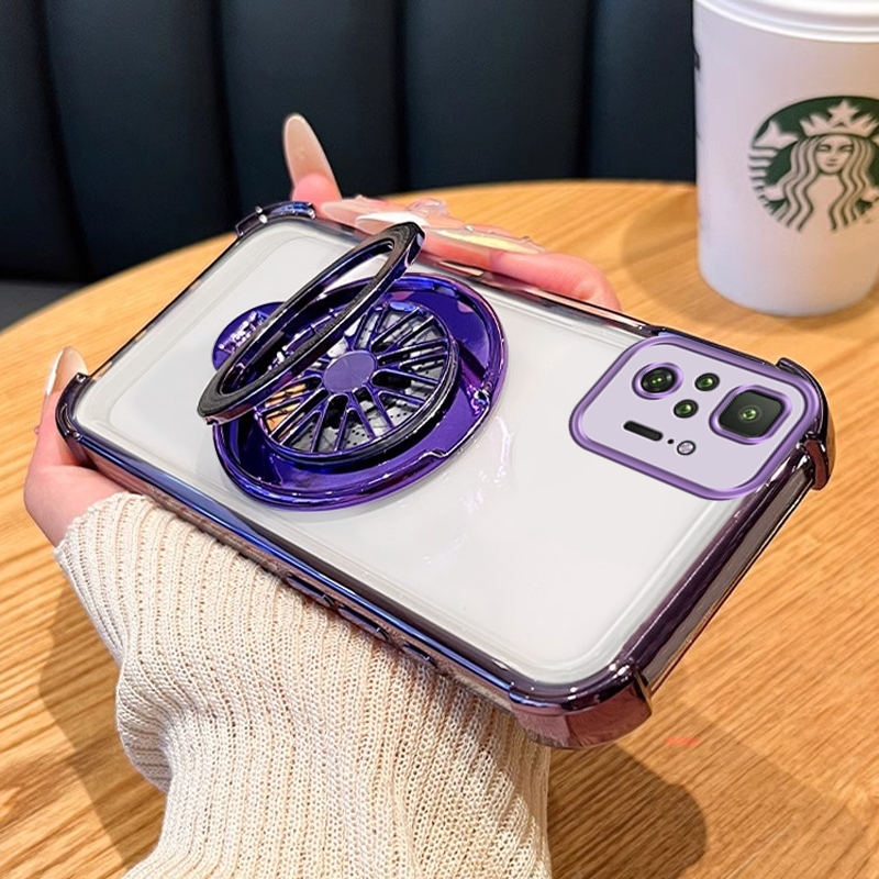 FOR เคส กรณีสำหรับ Redmi note 10 4g Xiaomi Redmi note 10s Redmi note 10 Pro 4g โทรศัพท์ปลอก softcase กันกระแทกปกการออกแบบใหม่ที่ชัดเจนกับผู้ถือสร้างสรรค์ Gyroscope ความงาม SJTLZJ01