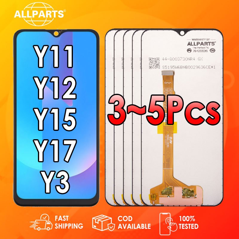 ALLPARTS [3/5/10แพ็ค] จอ VIVO Y11 Y12 Y15 Y17 2019 Y3 y15s V1901A หน้าจอ LCD