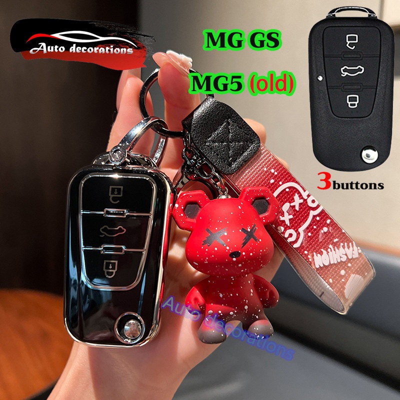 เคสกุญแจรถ MG เหมาะสําหรับ MG GS MG5 (เก่า) ปลอกกุญแจ MG พวงกุญแจหมี Widgets