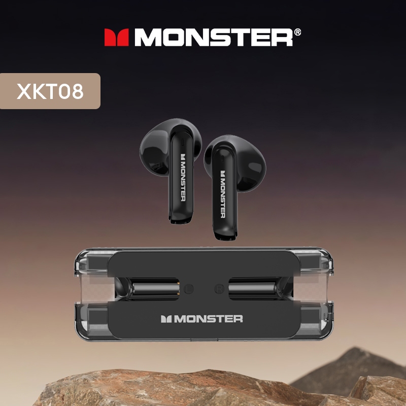 Monster XKT08 หูฟังบลูทูธไร้สาย 5.3 พร้อมไมโครโฟน กันน้ํา ความล่าช้าต่ํา สําหรับเล่นเกม