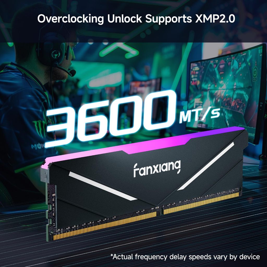 Fanxiang UD11 2 ชิ้นหน่วยความจําพีซี 16GB DDR4 RAM 3200MHz 3600MHz สําหรับเดสก์ท็อป AMD Intel