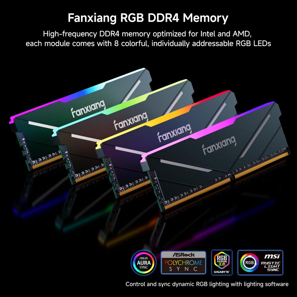 Fanxiang UD11 2 ชิ้นหน่วยความจําพีซี 16GB DDR4 RAM 3200MHz 3600MHz สําหรับเดสก์ท็อป AMD Intel