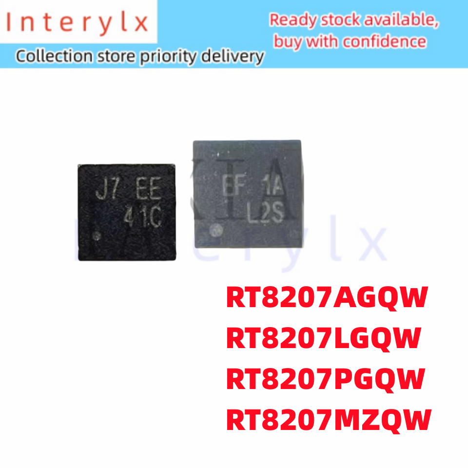 1 ชิ้น/ล็อต RT8207 RT8207A RT8207AGQW RT8207LGQW RT8207PGQW RT8207MZQW หน้าจอการพิมพ์ DH EF J7 Patch QFN ชิปการจัดการพลังงาน IC