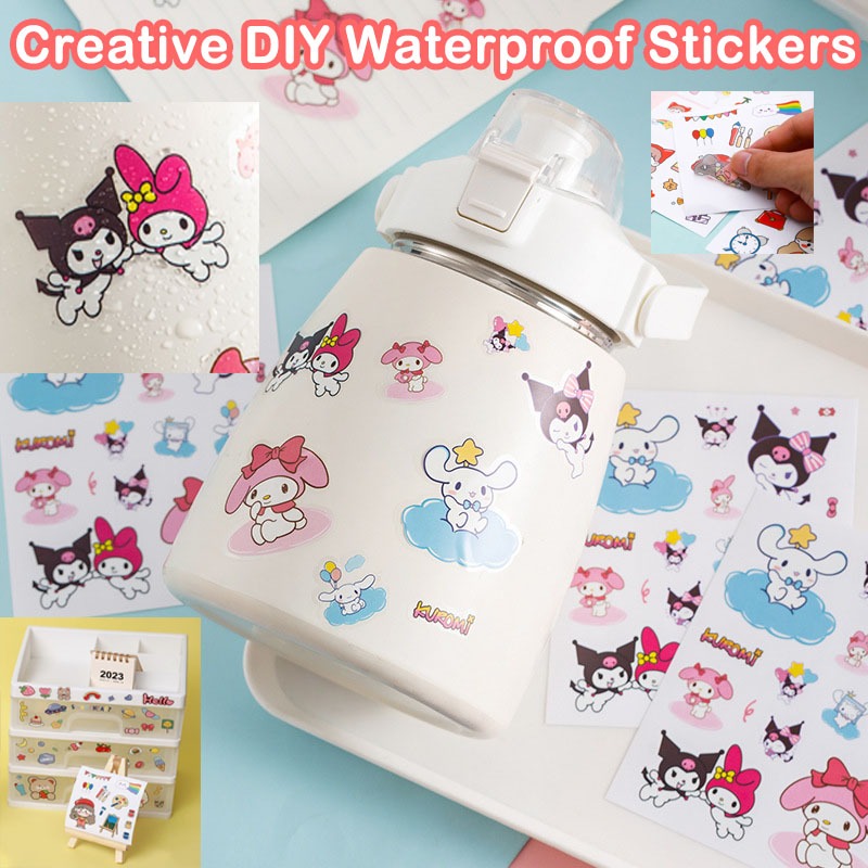 สติ๊กเกอร์กาว DIY สร้างสรรค์สากล สติ๊กเกอร์การ์ตูนน่ารัก สติ๊กเกอร์กันน้ํา เหมาะสําหรับเคส/ปก/หนังสือ/โทรศัพท์/แท็บเล็ต/ถ้วย/E-book /Notebook/Refrigera.