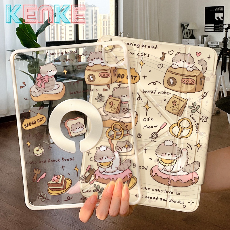 KENKE เคส iPad การ์ตูนน่ารักอะนิเมะ,2 ใน 1 เคสแม่เหล็กที่ถอดออกได้พร้อมเคสดินสอสำหรับ iPad 2026 Pro 11 (M4) คส ipad air 13 นิ้ว air 11 inch M3 2025 Pro 13 Air 4 Air 5 iPad 10 11th gen A16 เคส ipad gen 9 8 7 ipad Pro 12.9 case เคสไอแพด หมุน 360