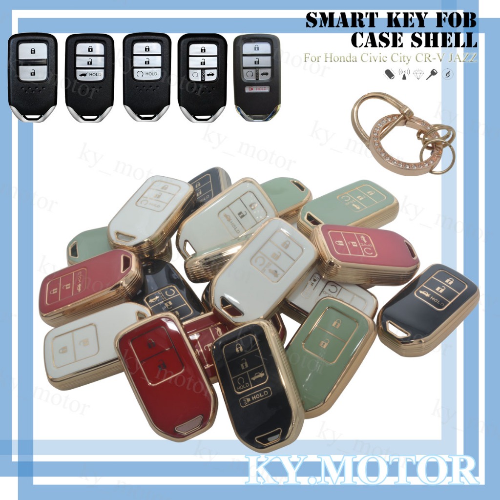 สําหรับ Honda City Civic HR-V Jazz สมาร์ทคีย์ Fob กรณี 2-5 ปุ่ม TPU Key Fob ฝาครอบ Keyless Entry Case Protector