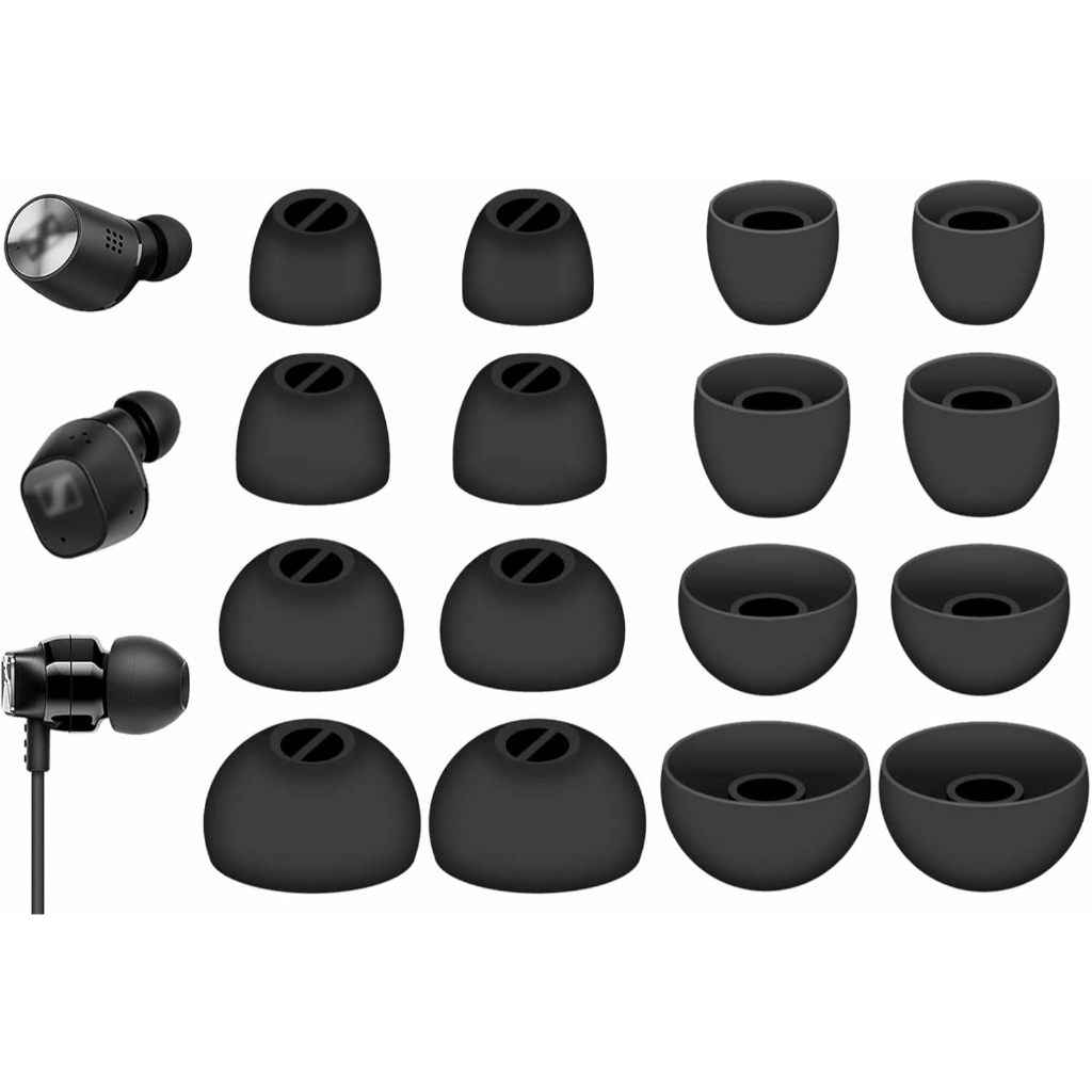 8 ชิ้นสําหรับ Sennheiser CX Plus/Momentum 2/CX 300S เคล็ดลับหู, XS/S/M/L 4 ขนาดเปลี่ยนซิลิโคนนุ่มซิลิโคน Eartips หูฟังอุปกรณ์เสริม