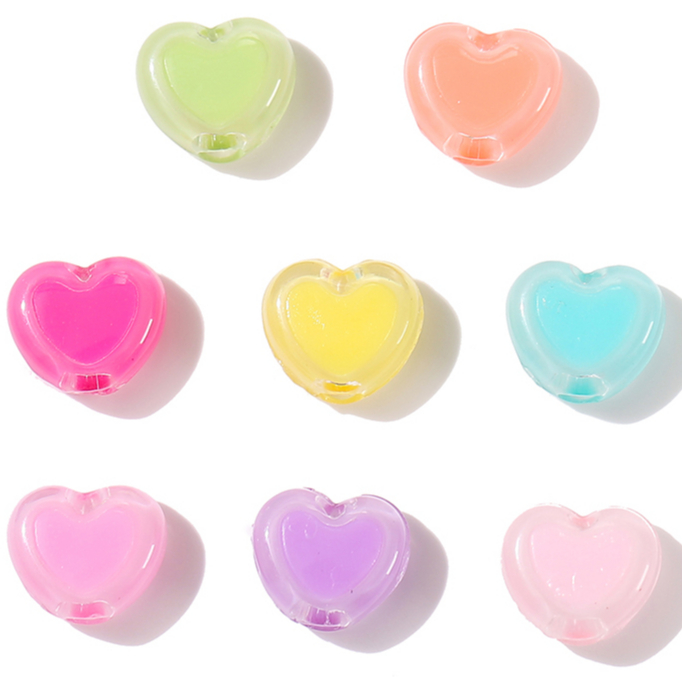 ST.KUNKKA 50 ชิ้นน่ารักและนุ่มลูกปัดอะคริลิคพร้อมรูขนาด 7*8 มม. เหมาะสำหรับ DIY สร้อยข้อมือลูกปัดน่ารักพวงกุญแจ