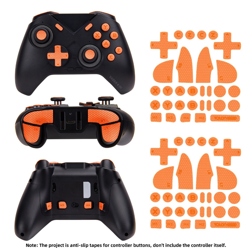 สีส้ม TALONGAMES Controller ปุ่มสติกเกอร์ทริกเกอร์สติกเกอร์เทปสําหรับ Flydigi Vader 4 Pro Controller