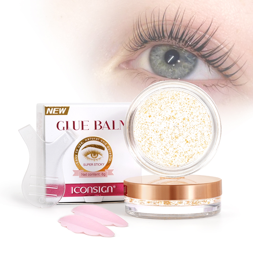 Iconsign Gel Strong Glue Balm สําหรับขนตาและคิ้วลิฟท์ด้วยฟอยล์สีทอง