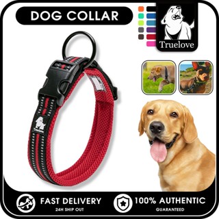 TRUELOVE ปลอกคอสุนัขสัตว์เลี้ยงพื้นฐานปรับตาข่ายเบาะปลอดภัยก…