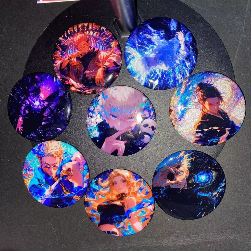 อะนิเมะ Jujutsu Kaisen Gojo Satoru GOYO Suguru มังงะป้ายปุ่มเข็มกลัด Pins คอสเพลย์คอลเลกชันของเล่นกระเป๋าตกแต่งของขวัญ