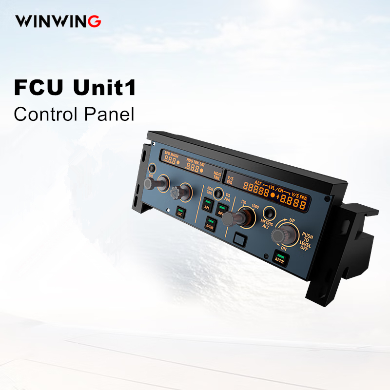 WINWING FCU Unit1 MAIN INSTRUMENT PANEL A320 หน่วยควบคุมแสง | X-Plane MSFS