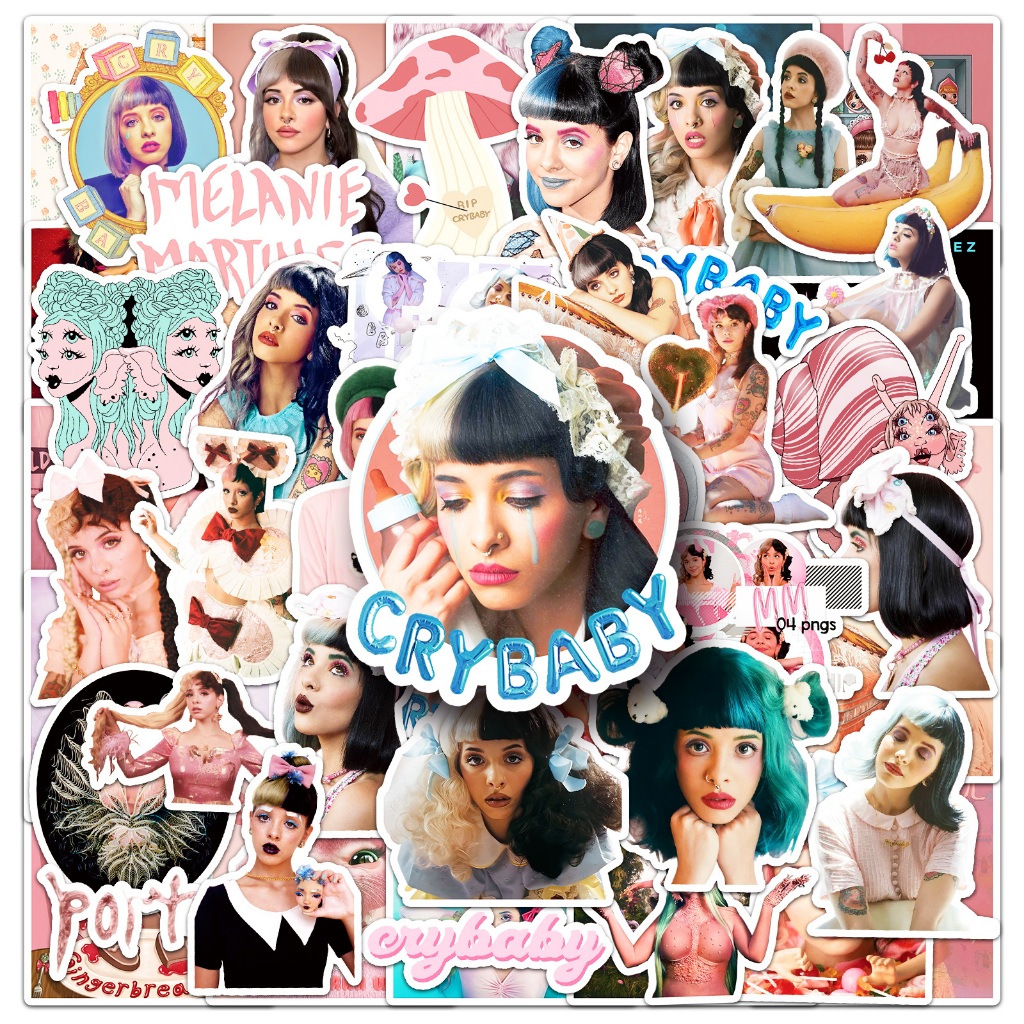 ตลก 50 ชิ้น Melanie Martinez สติกเกอร์กันน้ํา DIY สําหรับโทรศัพท์แล็ปท็อปรถสติกเกอร์ Creative Home Decal