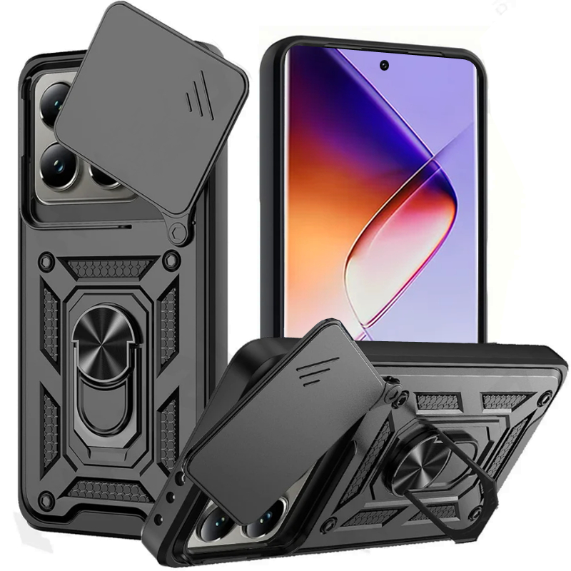 กันกระแทกหนักป้องกันกรณียากพร้อมขาตั้งโลหะ infinix Note 40 Pro+ Note 30 Pro Hot 50i Hot 40 Pro Hot 30i GT 20 Pro