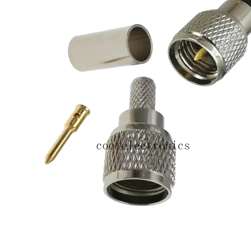 5pcs Mini UHF ปลั๊กชาย RF อะแดปเตอร์สําหรับ RG58 LMR195 RG400 RG142 Pigtail Coax สาย