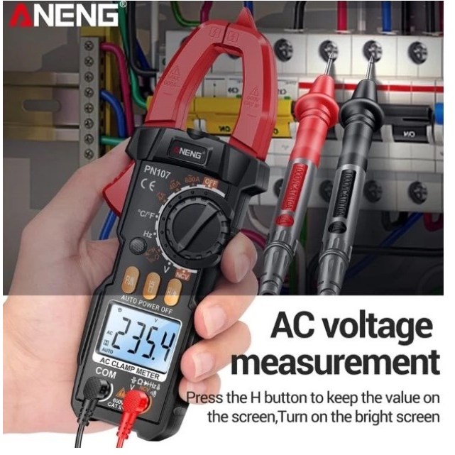dreampark.th*Aneng PN107 เครื่องมัลติมิเตอร์ดิจิทัล AC/DC ทดสอบอุณหภูมิ มัลติเทสเตอร์ True RMS 4000