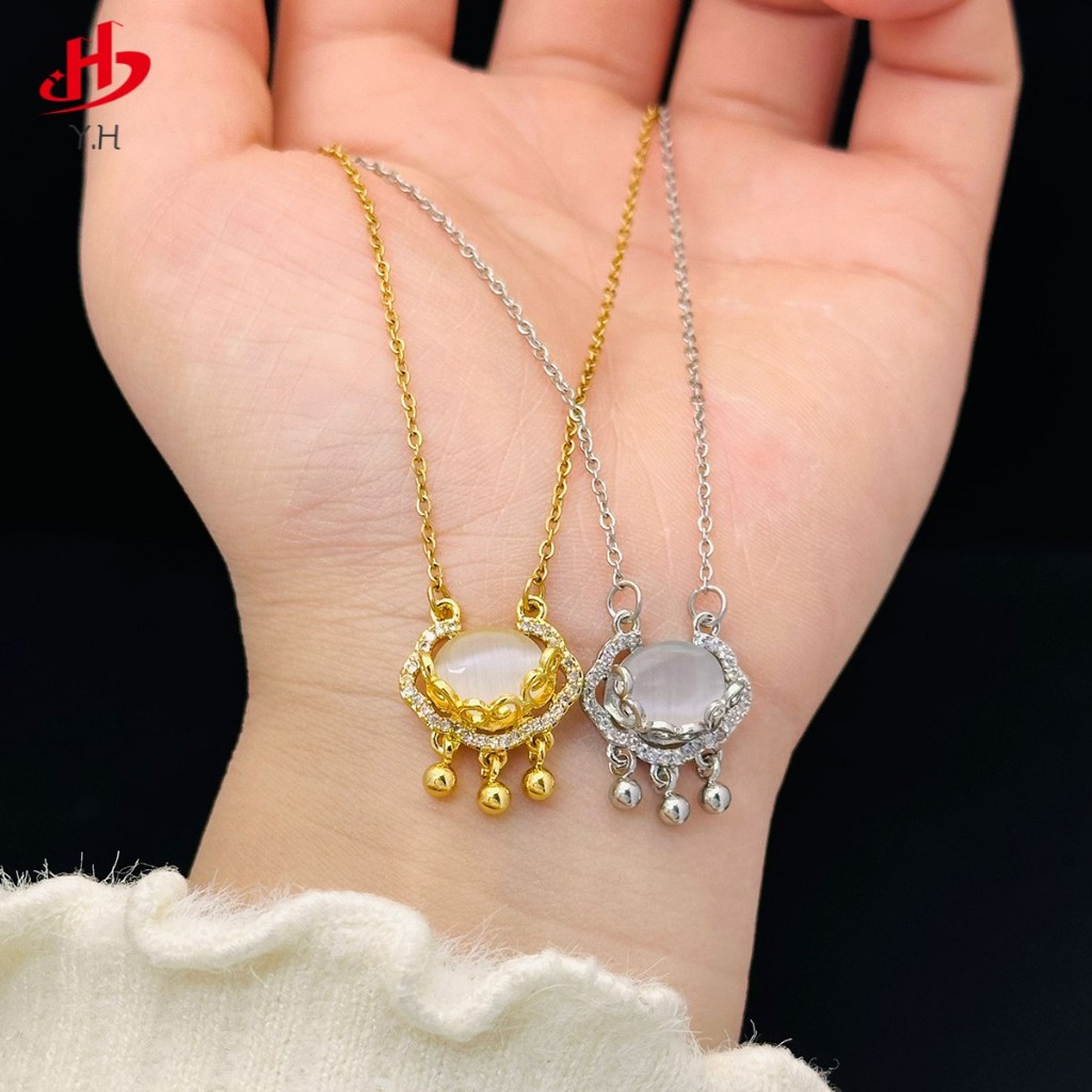 ⭐Y.H⭐ โชคดีสร้อยคอ สีทอง 18K จี้ทองแดง