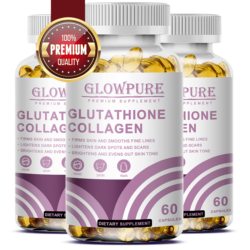 Glutathione Collagen Capsules สําหรับสารต้านอนุมูลอิสระ Anti-Aging ผิวหมองคล้ํา อาหารเสริมไวท์เทนนิ่ง สุขภาพ