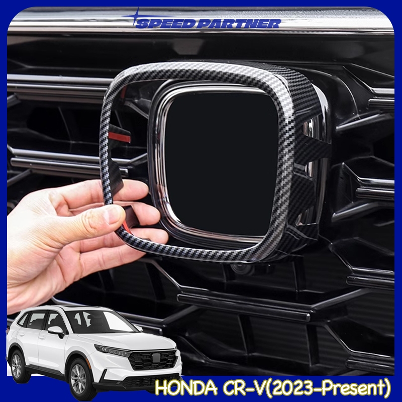 Honda CR-V ครอบกระจกมองหลังคาร์บอนไฟเบอร์/สีดำเงา ขอบกระจังหน้า ขอบประตู อุปกรณ์ตกแต่งภายนอกสำหรับ CRV G6 (2023-2024) - รูปที่ 7