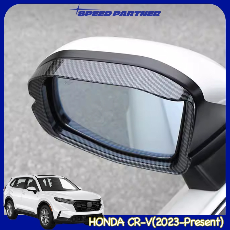 Honda CR-V ครอบกระจกมองหลังคาร์บอนไฟเบอร์/สีดำเงา ขอบกระจังหน้า ขอบประตู อุปกรณ์ตกแต่งภายนอกสำหรับ CRV G6 (2023-2024) - รูปที่ 4