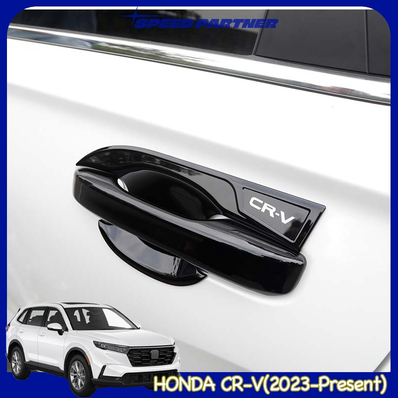 Honda CR-V ครอบกระจกมองหลังคาร์บอนไฟเบอร์/สีดำเงา ขอบกระจังหน้า ขอบประตู อุปกรณ์ตกแต่งภายนอกสำหรับ CRV G6 (2023-2024) - รูปที่ 6