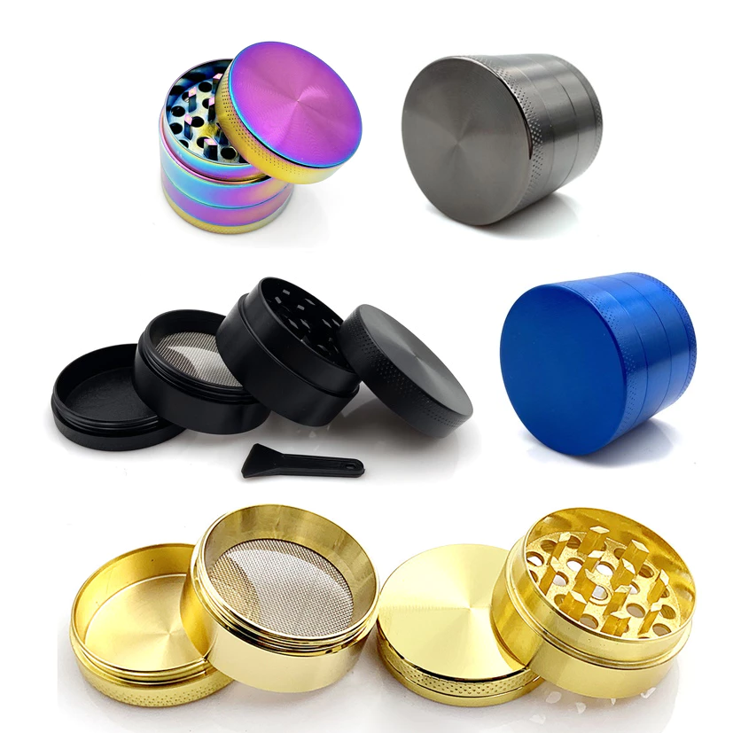 40/50 มม. ธรรมดาสไตล์เฮิร์บ grinder แบบพกพาขนาดเล็ก 4 ชั้นวัสดุโลหะผสมสังกะสีบด