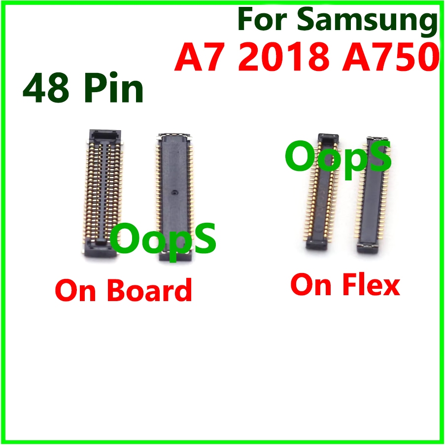 สําหรับ Samsung Galaxy A7 2018 A750 A750F Lcd FPC บอร์ดหลักจอแสดงผลบนสาย Flex บนเมนบอร์ด 48Pin