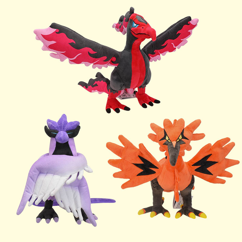 30 ซม.Galarian Zapdos Articuno Moltres ของเล่นตุ๊กตา Ho-Oh Pidgeotto ตลกนก Peluche ตุ๊กตาอะนิเมะเกมสะสมเด็กของขวัญร้อน