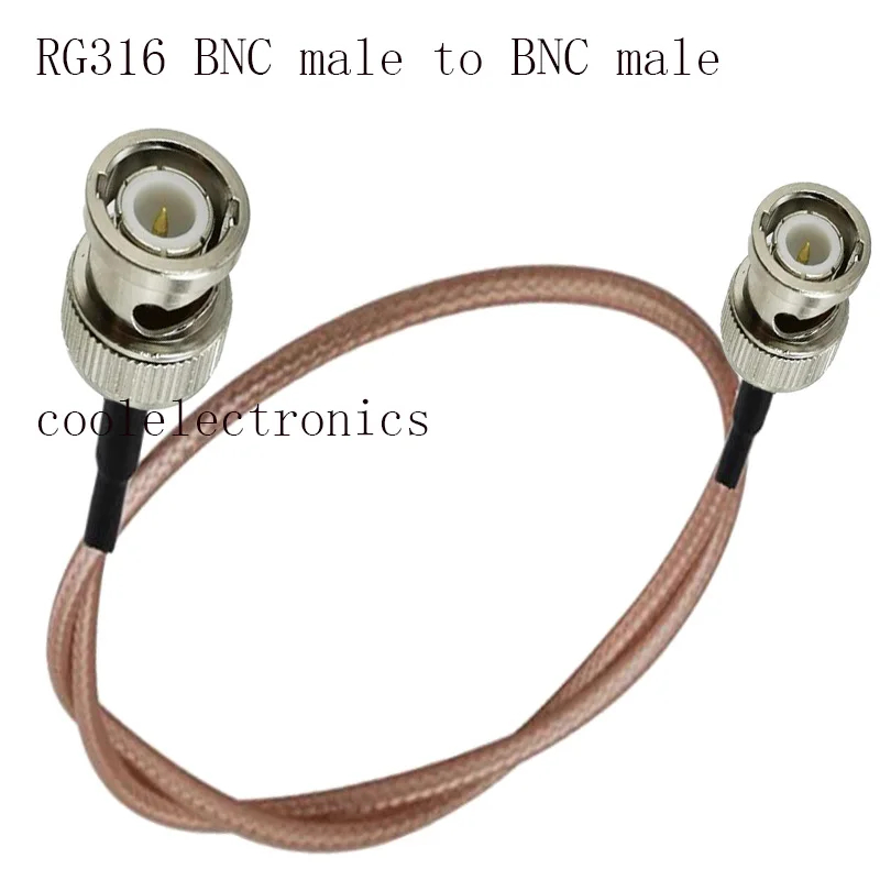 1 PC RG316 50ohm HD SDI สาย BNC ชายปลั๊ก BNC ชาย Pigtail Coaxial Coax สาย 50 ซม. 1/2/3/5/10/15/20 M