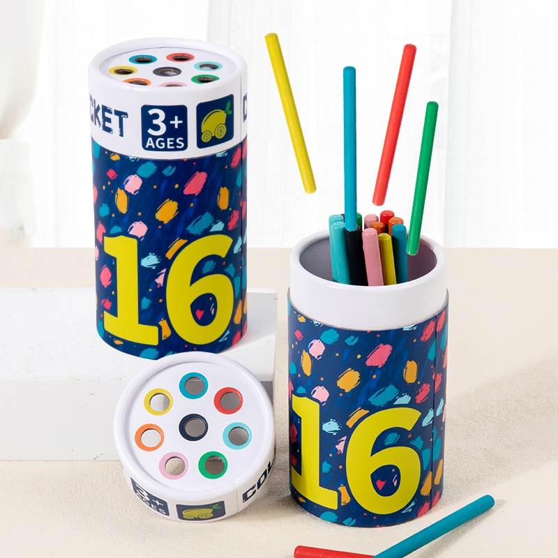 Montessori สี Sorting ของเล่นเด็กวัยหัดเดินการจับคู่สี Early Education ของเล่น Rainbow ไม้ Sticks Fine มอเตอร์ของเล่นเด็ก Sensory ของขวัญ