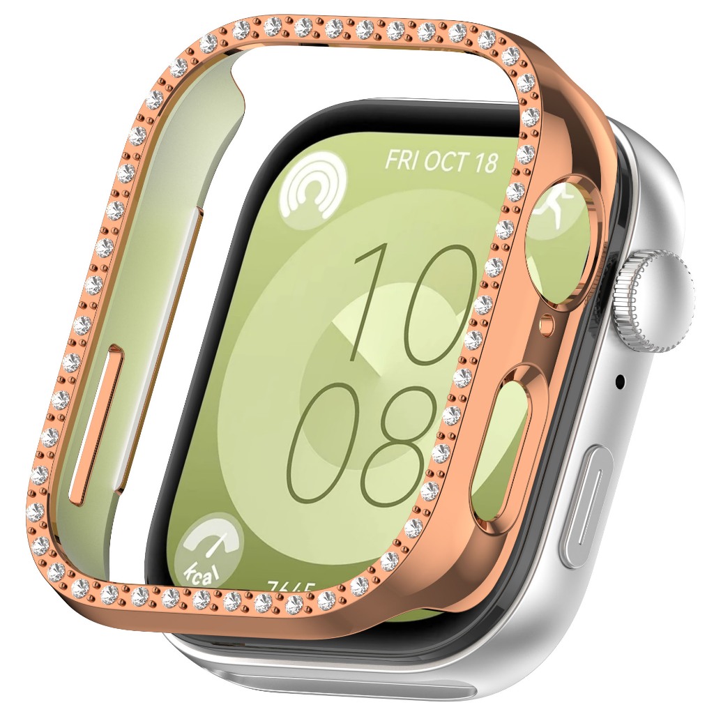 Pc Hollow กรณีเพชรสําหรับ Huawei Watch Fit 3, Smartwatch ป้องกันหน้าจอกรอบกันชนสําหรับ Huawei Fit3 อุปกรณ์เสริม