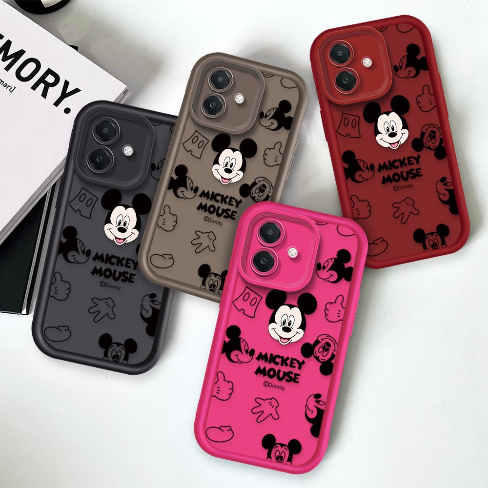 กรณีOPPO Reno 15F Reno 14F Reno 13F Reno 12 Reno11 F Reno 11 Reno 10 Reno 8T Reno 8Z Reno7 Reno8 Reno5 Realme C61 C75 55 C53 C51 หมายเหตุ 60 การ์ตูนMickeyกันกระแทกTPUโทรศัพท์