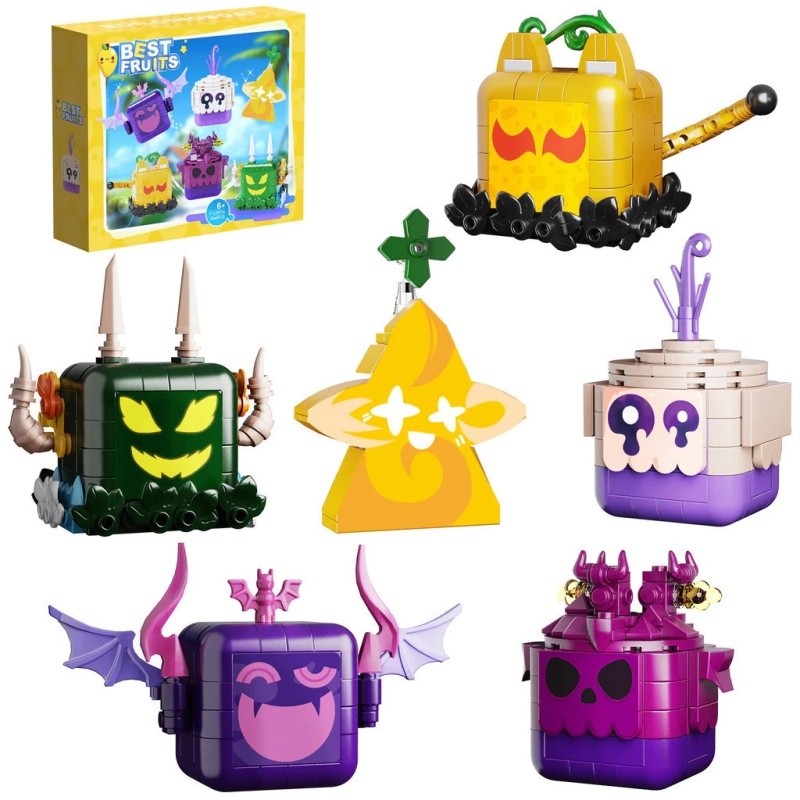 ใหม่ MOC 6-in-1 Blox ผลไม้ Building Blocks ชุดเกมผจญภัย Devil ผลไม้ตัวเลขของเล่นเด็กของขวัญ