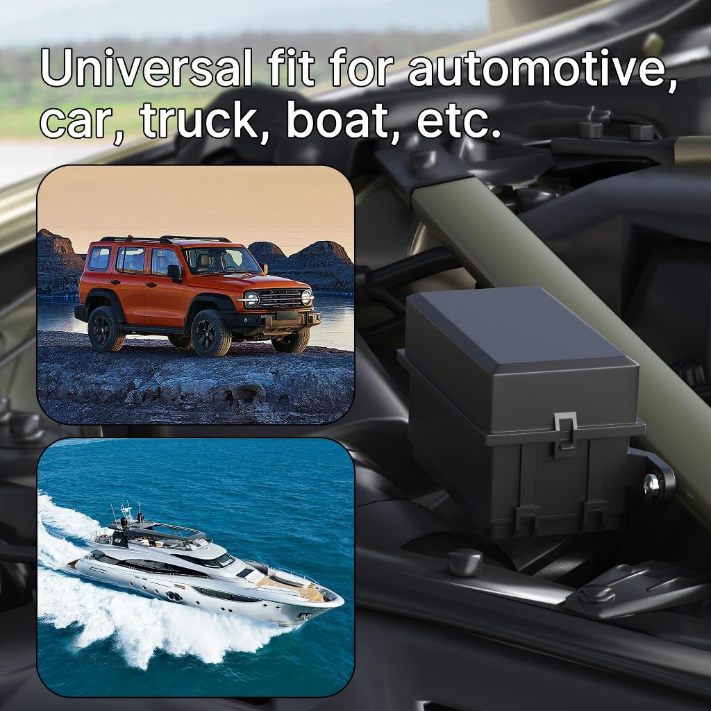 6 ใบมีดผู้ถือรีเลย์สล็อต 12 โวลต์กล่องรีเลย์ยานยนต์ดัดแปลงซ็อกเก็ตกล่องแยกรถกล่องฟิวส์รถยนต์พร้อมลวด - รูปที่ 4