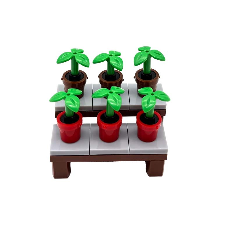 Moc สวนพืชดอกไม้ Rack ชุดอิฐ 37695 33183 ของขวัญฮาโลวีนอุปกรณ์เสริม Building Blocks DIY ของเล่นเด็ก
