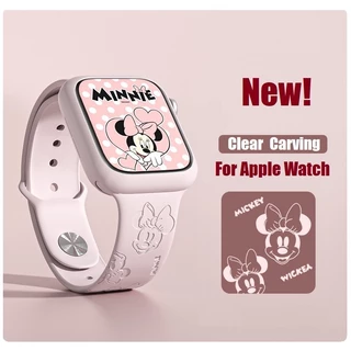 3d Imprint สายซิลิโคน + กรณีสําหรับ Apple Watch สาย Series11,10 9 8 7 6 5 4 3 2 1,SE,Ultra Shell ขนาด 41 มม.45 มม.40 มม.44 มม.46 มม.42 มม.44 มม.i สายนาฬิกาและ i สายนาฬิกา i สายนาฬิกาและ i สายนาฬิกา