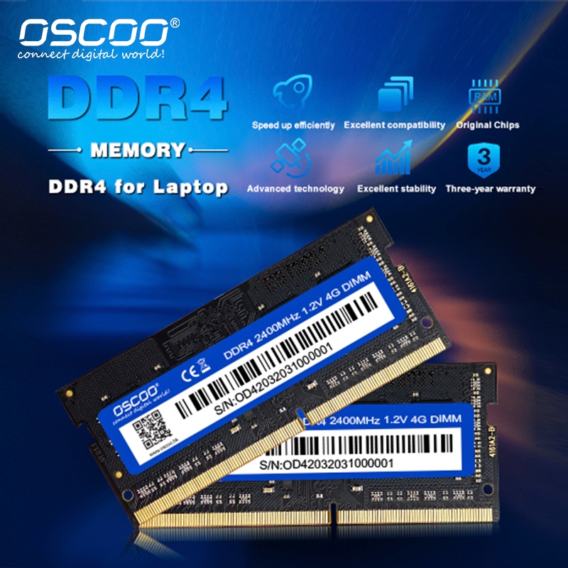 Oscoo 3200MHz DDR4 (PC4-25600) XMP 2.0 UDIMM 1.2V Non-ECC DIMM 260-Pin คอมพิวเตอร์เดสก์ท็อปหน่วยความ