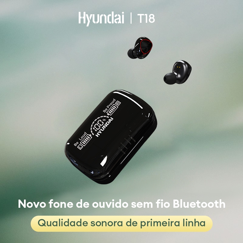 Hyundai HY-T18 หูฟังบลูทูธตัดเสียงรบกวนประสิทธิภาพสูงพร้อมไมโครโฟนบลูทูธ 5.3