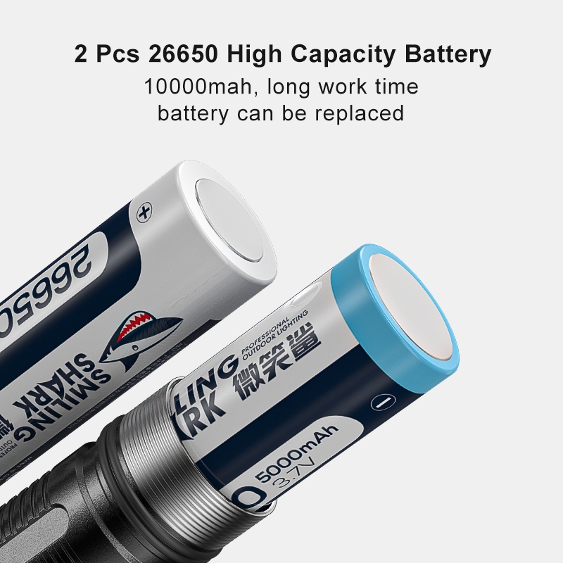 Smilingshark SDQ20 ไฟฉายดําน้ํา led ไฟฉาย ไฟฉายดำน้ำมืออาชีพ M90 ไฟฉายดำน้ำที่แข็งแกร่งแสง USB ชาร์จใหม่ได้กันน้ำสำหรับดำน้ำตกปลาอุปกรณ์ดำน้ำมืออาชีพ — صورة 6