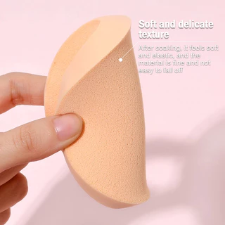 แป้งพัฟสีขาว สีผิว แป้งพัฟเปียก ฟองน้ําแต่งหน้าทรงกลม แห้ง&เปียก ใช้เครื่องมือแต่งหน้า(1/2/5ชิ้น)