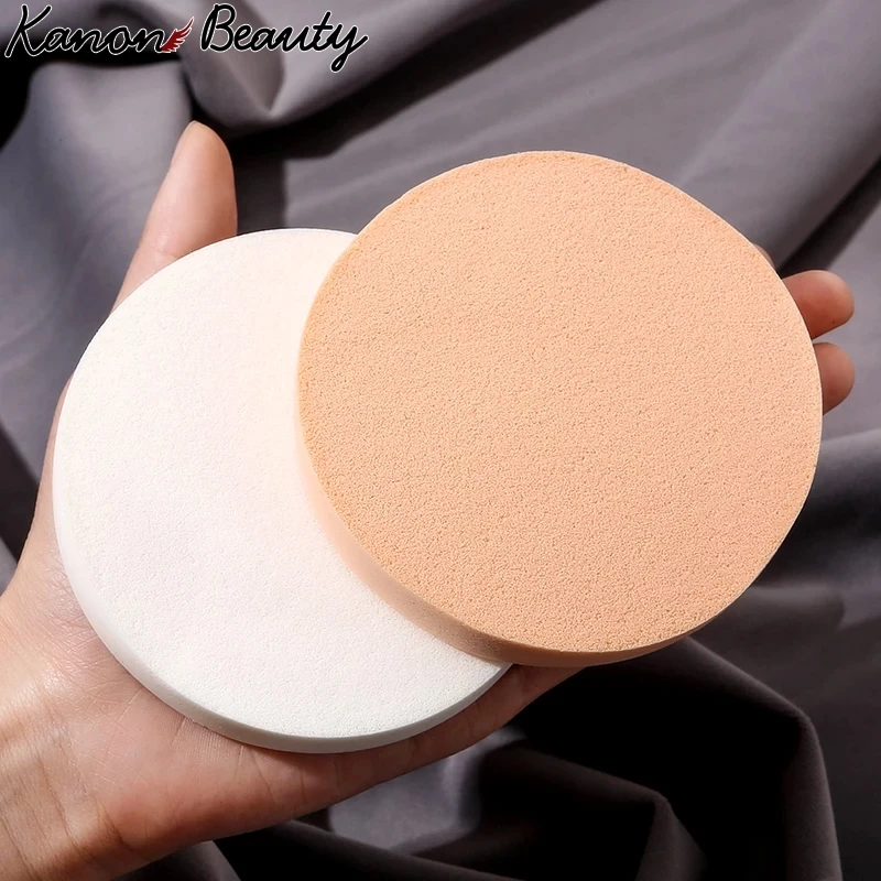 แป้งพัฟสีขาว สีผิว แป้งพัฟเปียก ฟองน้ําแต่งหน้าทรงกลม แห้ง&เปียก ใช้เครื่องมือแต่งหน้า(1/2/5ชิ้น)