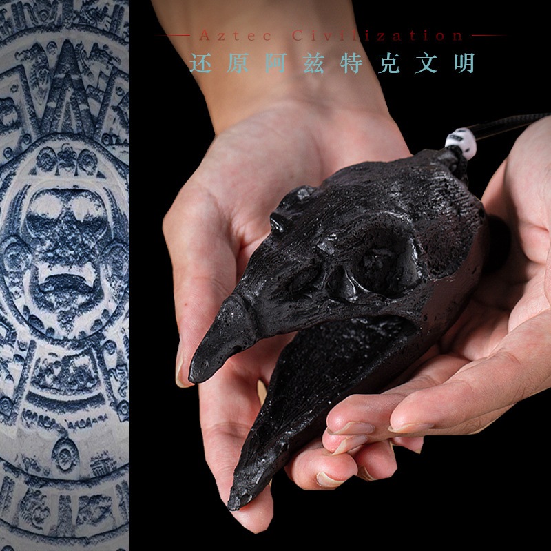 Aztec Death Whistle Crows ปากรูป Loud Whistle เครื่องประดับ Aztec Death Whistle ของแท้เสียงแปลก hueb