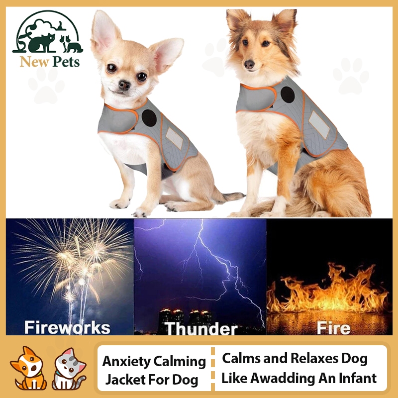 Newpets เสื้อกั๊ก Calming Jacket สําหรับสุนัขขนาดกลางขนาดเล็ก สะท้อนแสง ลดความวิตกกังวล อบอุ่น เหมาะกับ Shih Tzu Teddy