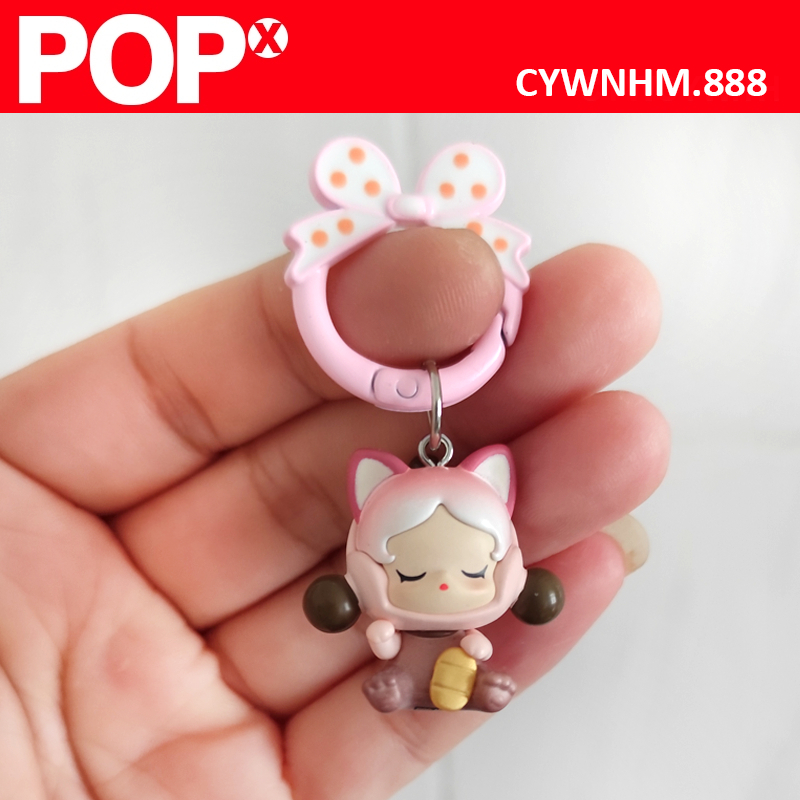 Popmart Genuine Key Ring Bag Charm Pop Bean Gift Lucky Cat