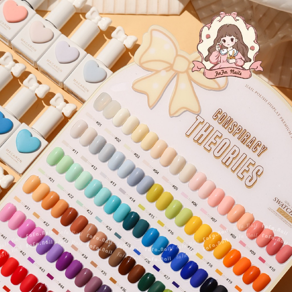 Sansu58 กาวฐานการ์ดจัดส่งสี MACAROON กาวติดเล็บสีมาการอง - รูปที่ 5